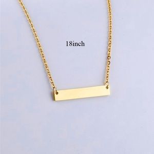 Bar Necklace with Chain